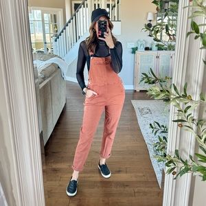 Rust colored overalls